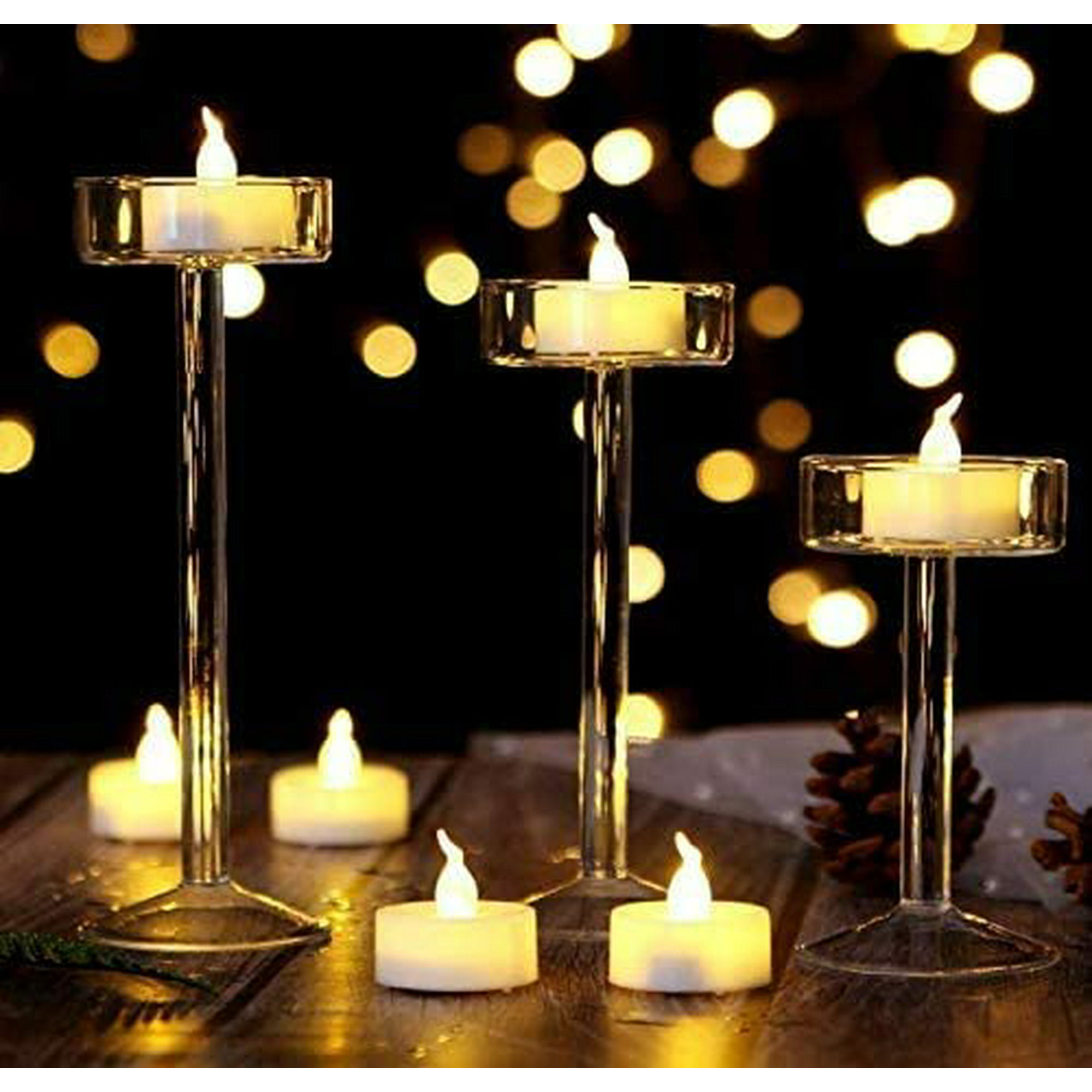 LED Real Wax Electric Unscented Candle Lights with Remote Control Set of 3 Large Pillar Fake Candles for Wedding Party Outdoor Votive Diwali Garden Flameless Battery Operated Flickering Candles